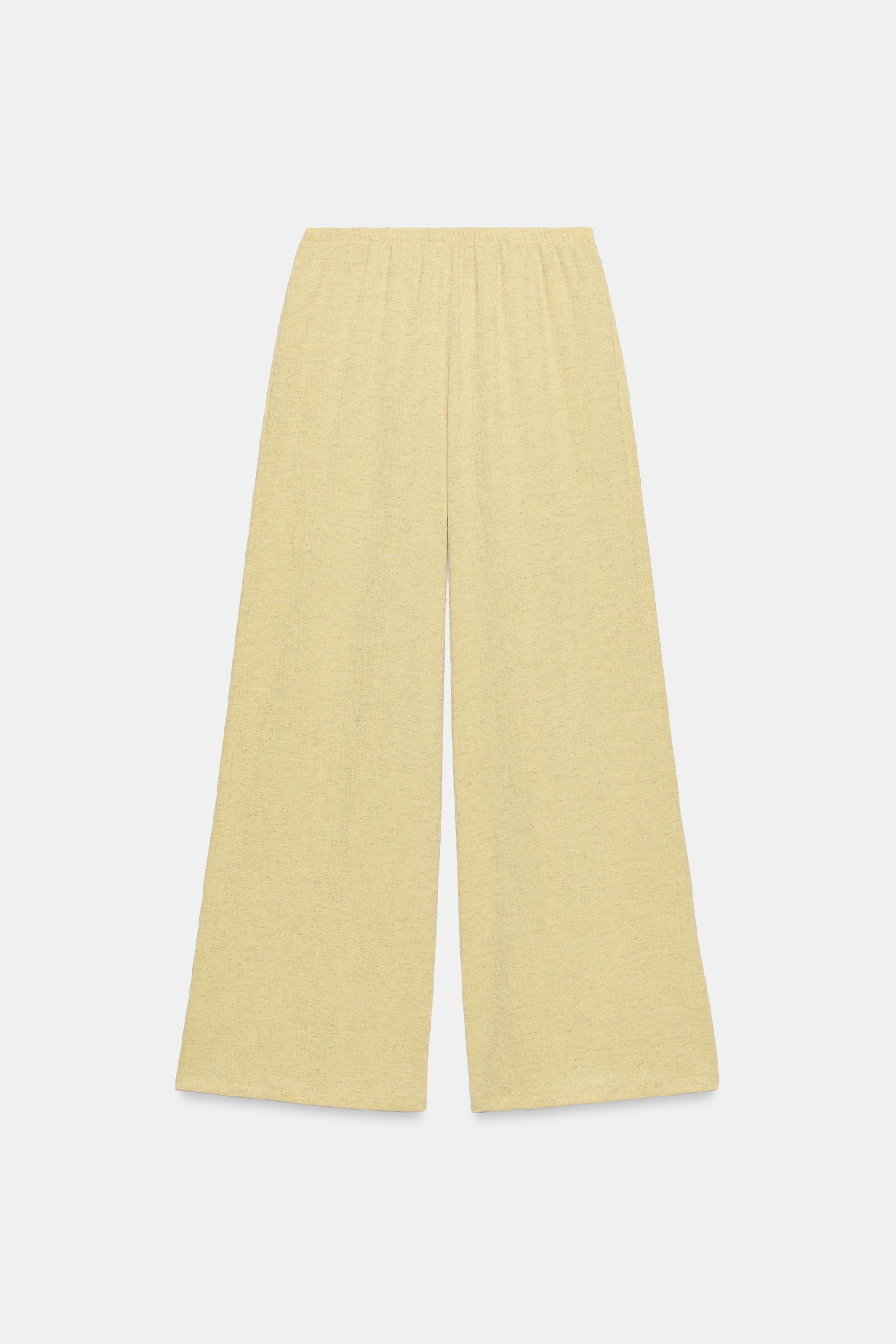 TEXTURED STRAIGHT LEG PANTS